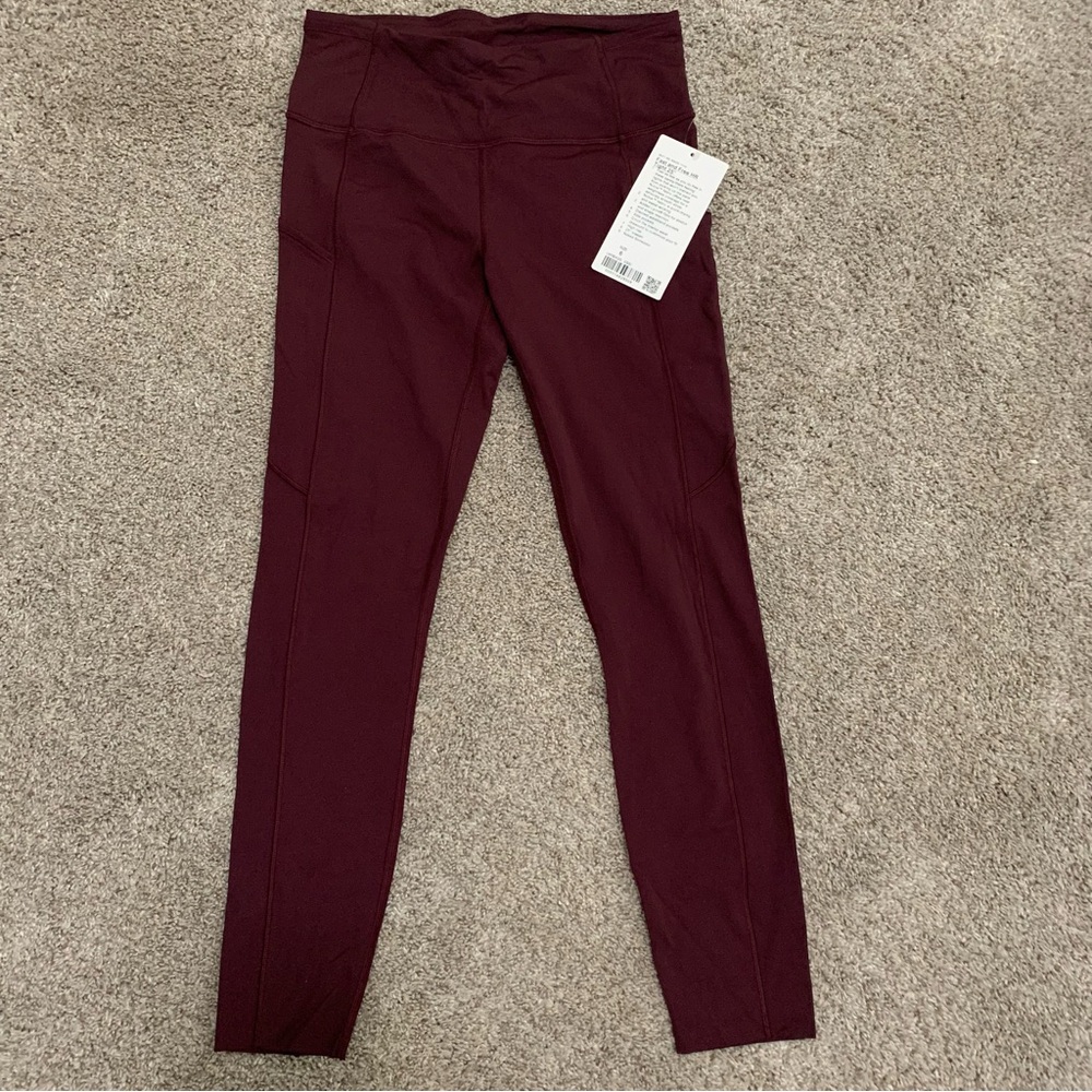 NWT Lululemon Fast and Free Tight II 25" *Non-Reflective Nulux Cassis